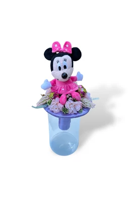Óvodai ballagási csokor rózsaszín Minnie egérrel