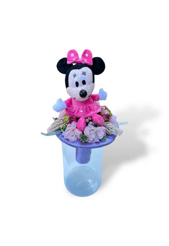 Óvodai ballagási csokor rózsaszín Minnie egérrel